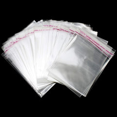 100pcs Clear Self-Sealing Glass Paper Bags 1-4 Mils Thick for Biscuits Candy