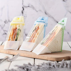100pcs Transparent Sandwich Wrapping Paper Easy To Tear Packaging Bag