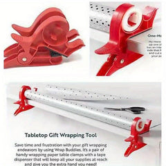 2pcs Wrap Buddies Tabletop Wrap Gift Wrap Clips Wrapping Tool