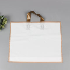 10pcs Golden Edge Handheld Gift Bag PVC Plastic Bag