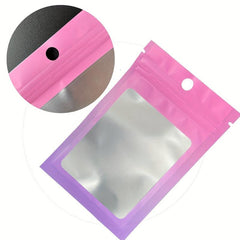 100pcs Mini Ziplock Jewelry Packing Bag with Matte Window