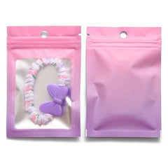 100pcs Mini Ziplock Jewelry Packing Bag with Matte Window