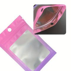 100pcs Mini Ziplock Jewelry Packing Bag with Matte Window