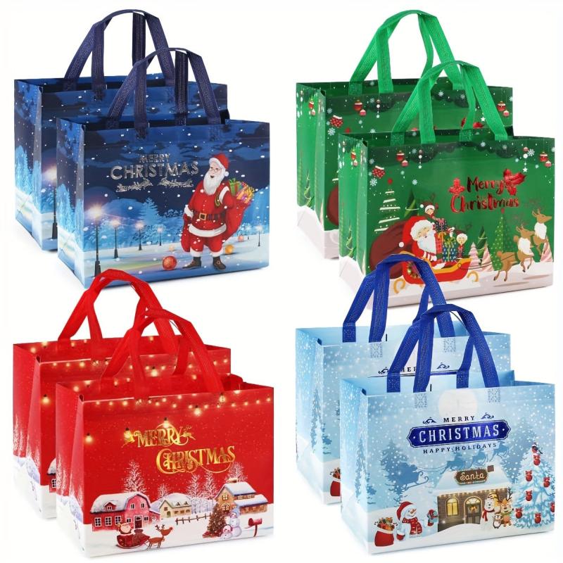 8pcs Christmas Gift Bags Non Woven Christmas Bags