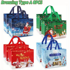 8pcs Christmas Gift Bags Non Woven Christmas Bags