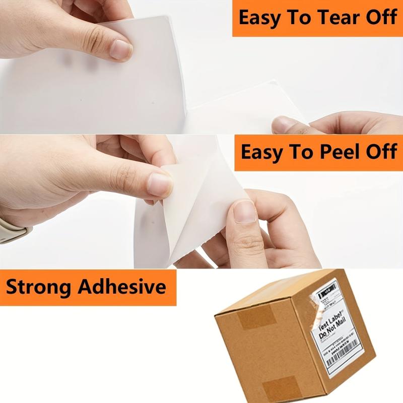 500pcs 10x15 Fan Fold Direct Thermal Label Waterproof Printer Paper