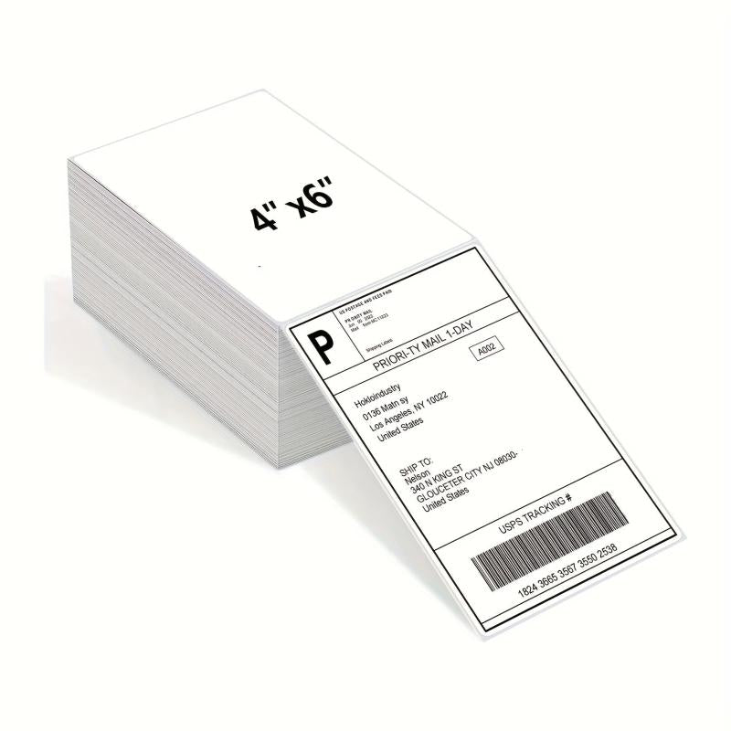 500pcs 10x15 Fan Fold Direct Thermal Label Waterproof Printer Paper