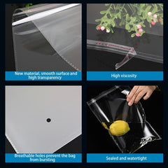 100pcs Large Self Sealing Cellophane Bags Clear Plastic Packing Bag