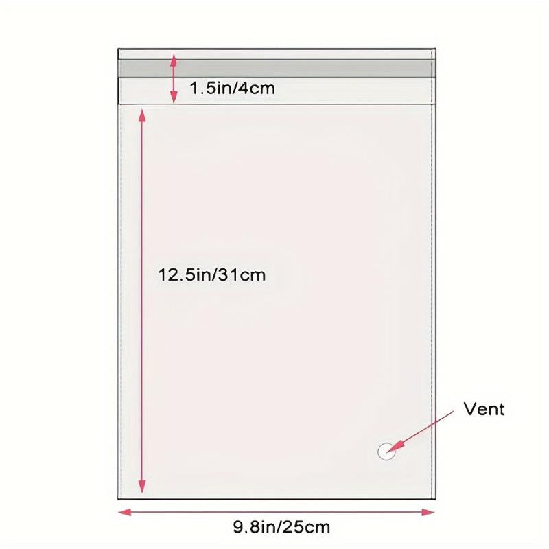 100pcs Large Self Sealing Cellophane Bags Clear Plastic Packing Bag