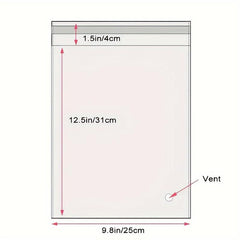 100pcs Large Self Sealing Cellophane Bags Clear Plastic Packing Bag