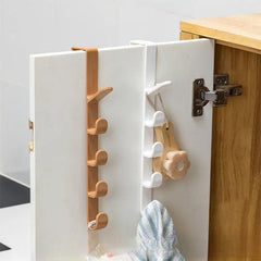 1pc Punch 5 Hook Hanger Over The Door Rack Hook Coat Hat Bag Hanging Storage Hoo