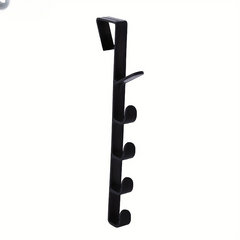 1pc Punch 5 Hook Hanger Over The Door Rack Hook Coat Hat Bag Hanging Storage Hoo