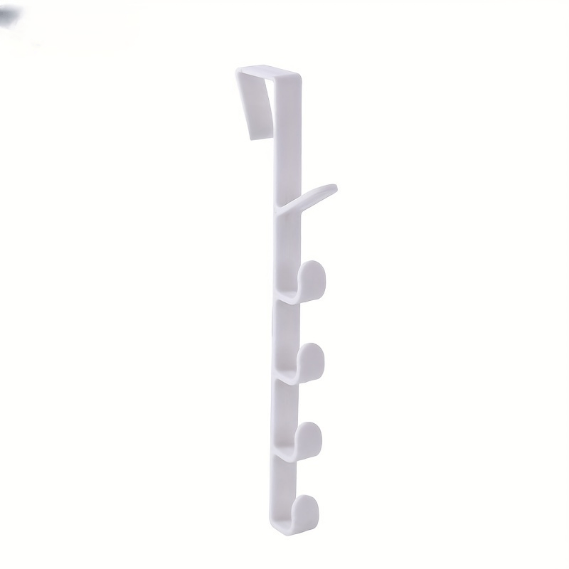 1pc Punch 5 Hook Hanger Over The Door Rack Hook Coat Hat Bag Hanging Storage Hoo