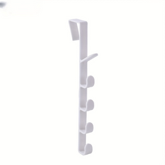 1pc Punch 5 Hook Hanger Over The Door Rack Hook Coat Hat Bag Hanging Storage Hoo