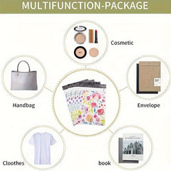 25 50pcs Christmas Flower Patterns Waterproof Packaging