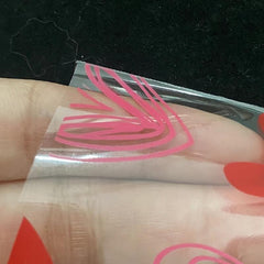 100pcs Doodle Heart Cellophane Candy Bag + 100pcs Golden Ties