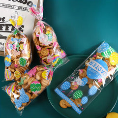 50pcs Easter Pattern Plastic Packaging Bags for Biscuits, Party Supplies