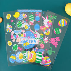 50pcs Easter Pattern Plastic Packaging Bags for Biscuits, Party Supplies