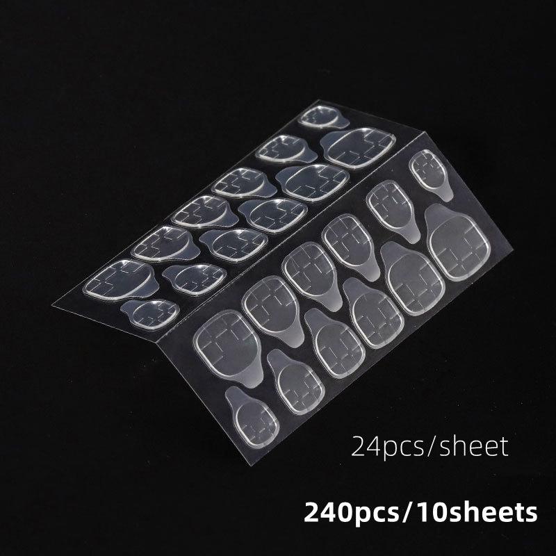 240pcs Adhesive Glue Tape for Press on Nail Tips Double Side Film False Nails