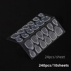240pcs Adhesive Glue Tape for Press on Nail Tips Double Side Film False Nails