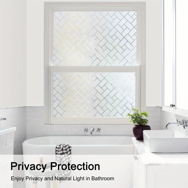Frosted Privacy Window Film Heat Control UV Blocking for Home Office