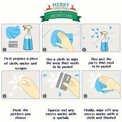 80pcs Christmas Snowflake Window Sticker Glass Christmas Sticker Decoration