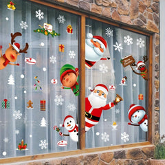 80pcs Christmas Snowflake Window Sticker Glass Christmas Sticker Decoration