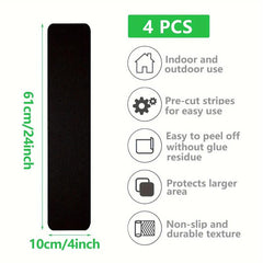 4pcs Frosted Non-slip Strips Waterproof Wear-resistant Non-slip Tape