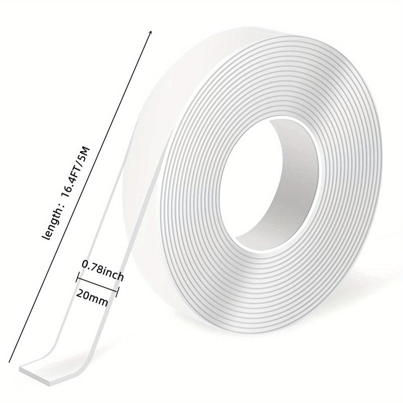 28FT Heavy Duty Double Sided Tape Strong Transparent for Posters Carpets
