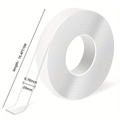 28FT Heavy Duty Double Sided Tape Strong Transparent for Posters Carpets