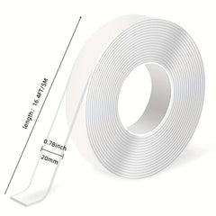 28FT Heavy Duty Double Sided Tape Strong Transparent for Posters Carpets