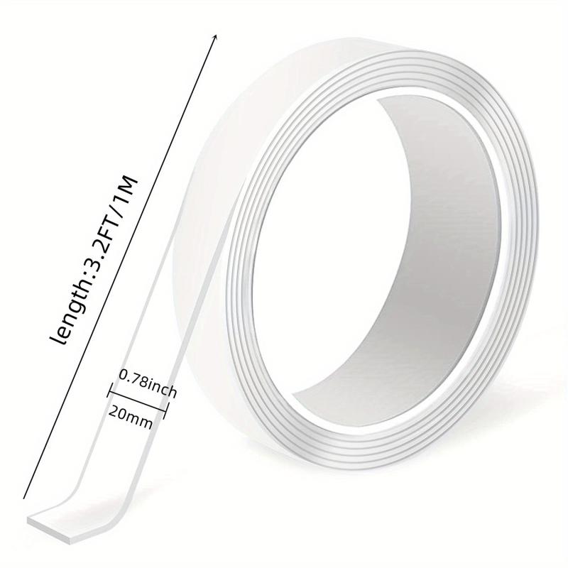 28FT Heavy Duty Double Sided Tape Strong Transparent for Posters Carpets