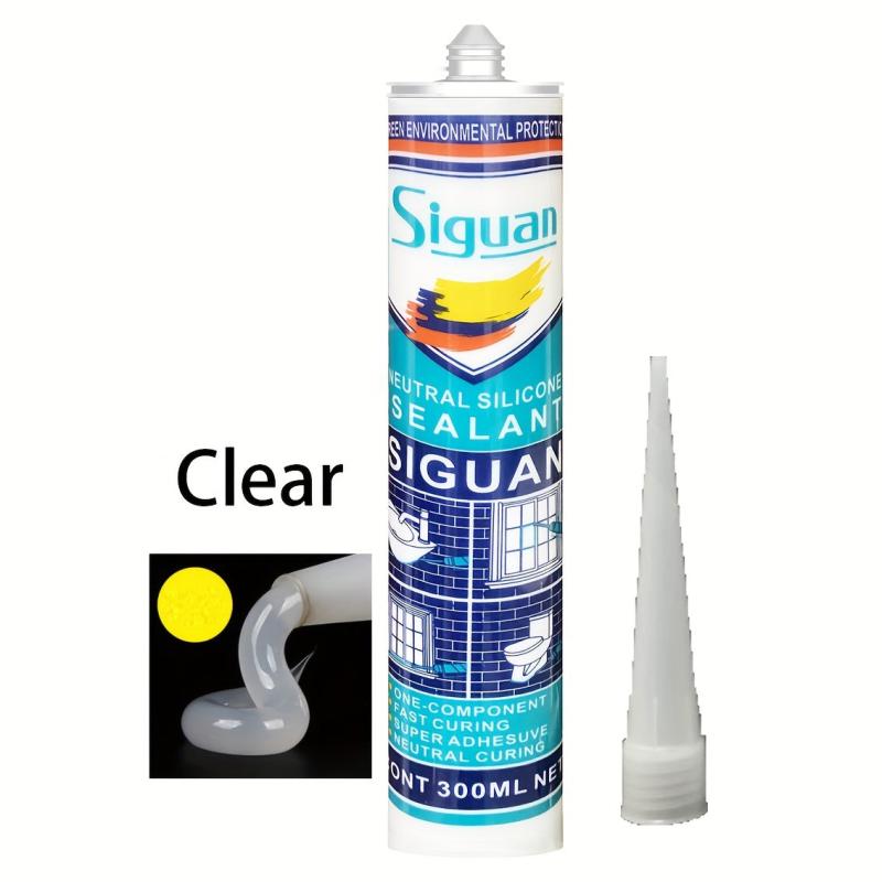 Waterproof 100% Silicone Sealant 10oz Cartridge - Clear/Grey