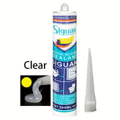 Waterproof 100% Silicone Sealant 10oz Cartridge - Clear/Grey