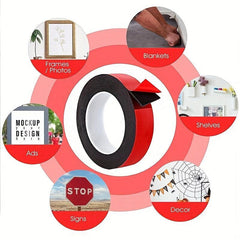 32ft Heavy Duty Double Sided Mounting Tape for Car Wall LED Strip Light