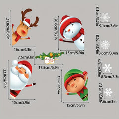 80pcs Christmas Snowflake Window Clings Stickers Xmas Decals Decorations