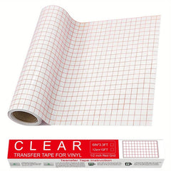 Clear Vinyl Transfer Paper Tape Roll 30 48 X 304 W Alignment Grid