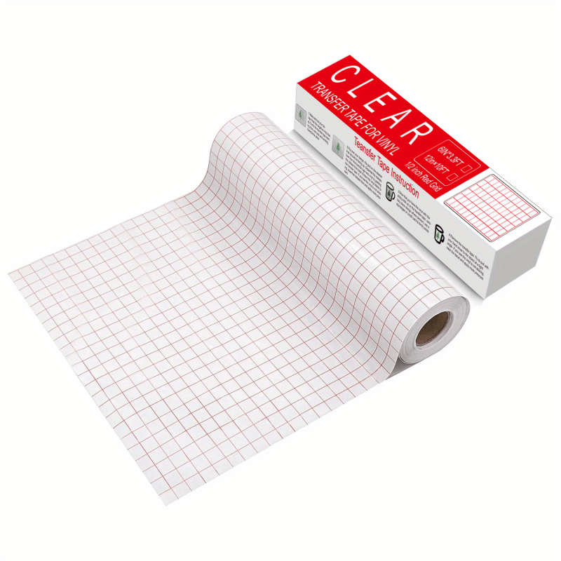 Clear Vinyl Transfer Paper Tape Roll 30 48 X 304 W Alignment Grid