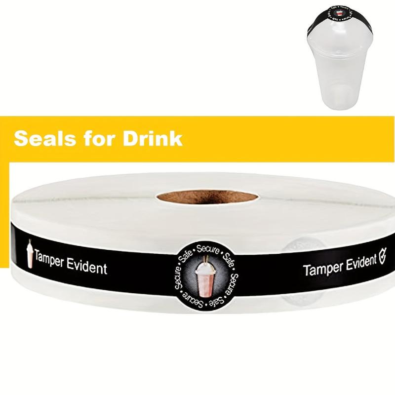 500 Tamper Evident Seals For Drink Lids Food Stickers Sealed Labels