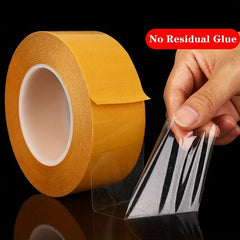 50m High Temp Resistant PET Double Sided Tape Transparent