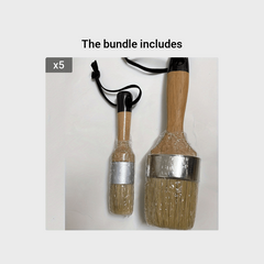 Chalk & Wax Paint Brush Set - Perfect for Furniture Painting & Stenciling