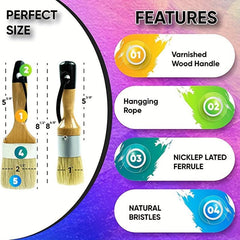 Chalk & Wax Paint Brush Set - Perfect for Furniture Painting & Stenciling