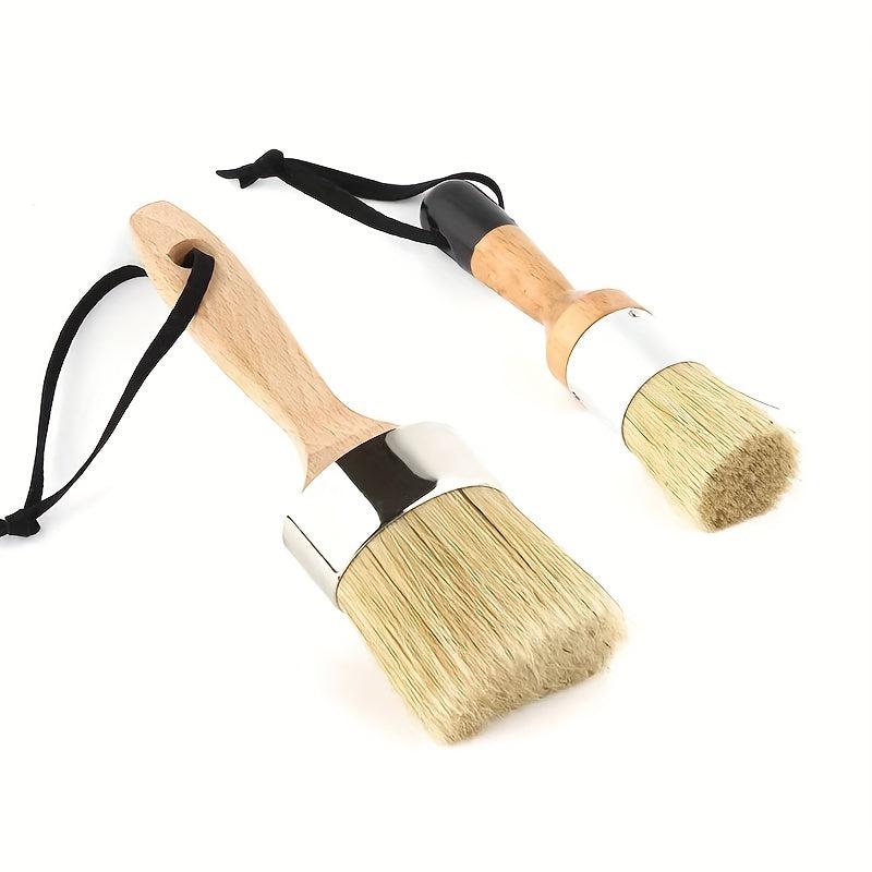 Chalk & Wax Paint Brush Set - Perfect for Furniture Painting & Stenciling