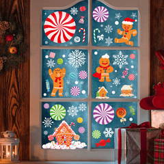 Christmas Gingerbread Man Window Stickers