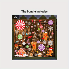 Christmas Gingerbread Man Window Stickers