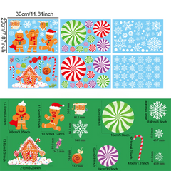Christmas Gingerbread Man Window Stickers