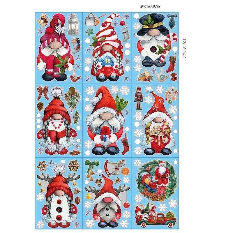 Christmas Window Clings Gnome Snowflake Window Stickers
