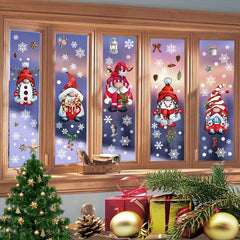 Christmas Window Clings Gnome Snowflake Window Stickers