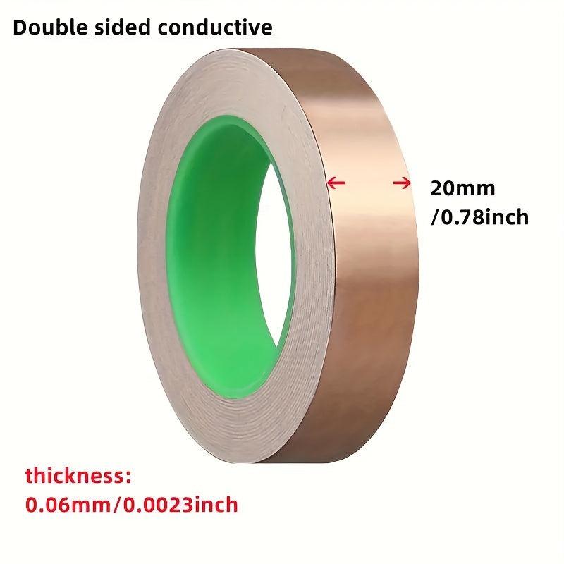98m Copper Foil Tape Shielding High Temp Double Sided Conductive Pure Copper