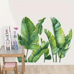 Nordic Style Green Plant Wall Stickers - Living Room Bedroom Decor